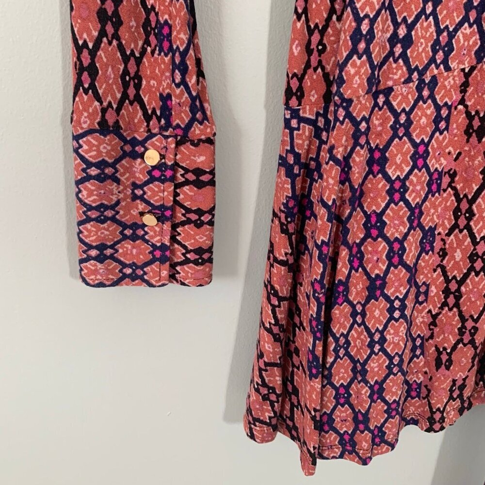 NEW Free People Rhetta Long Sleeve Stretch Mini Wrap Dress XS Extra Small - Picture 3 of 11